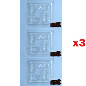 Set of 3 molds for chocolate, confectionery, soap, motorhome, camper van shape