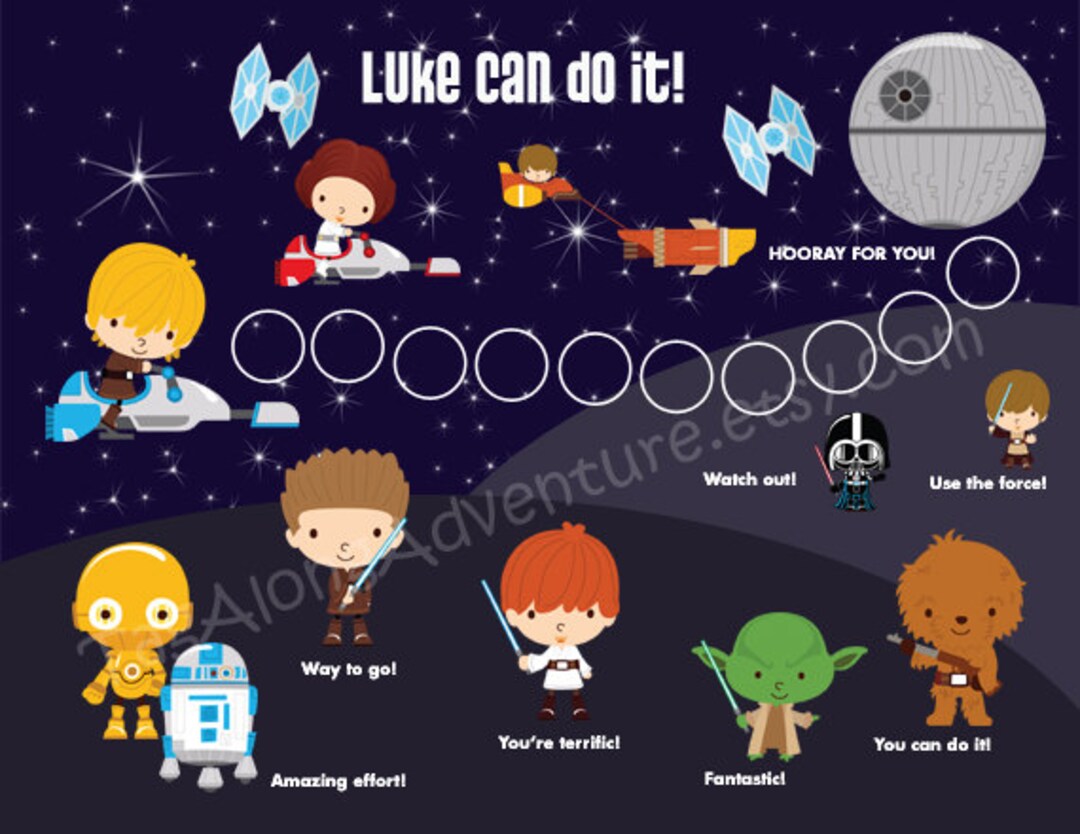 PRINTABLE PERSONALIZED Incentive / Reward Chart for Children - Star ...