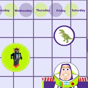 Custom Chore Chart for Children - It's a Toy's Story - YOU Choose 1 of ...