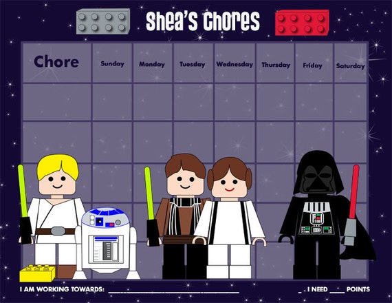 Lego Star Wars Reward Chart