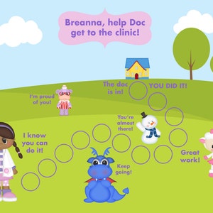 Personalized Children's Reward Chart, The Doc is on an Adventure, Printable DIY