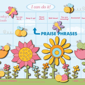 Personalized Child Reward Chart Cute Bugs Printable Jpeg PDF image 4