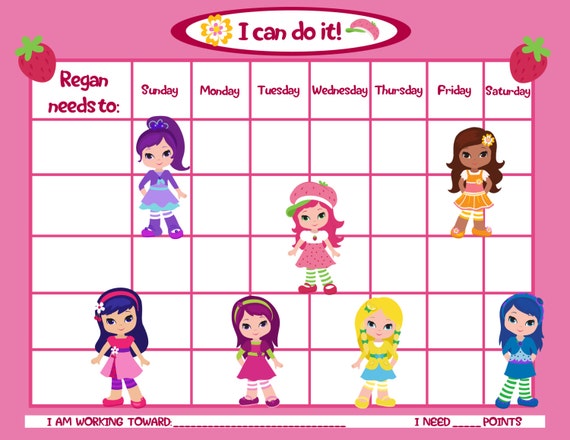 PERSONALIZED Reward/Chore Chart for Children JPEG/PDF | Etsy