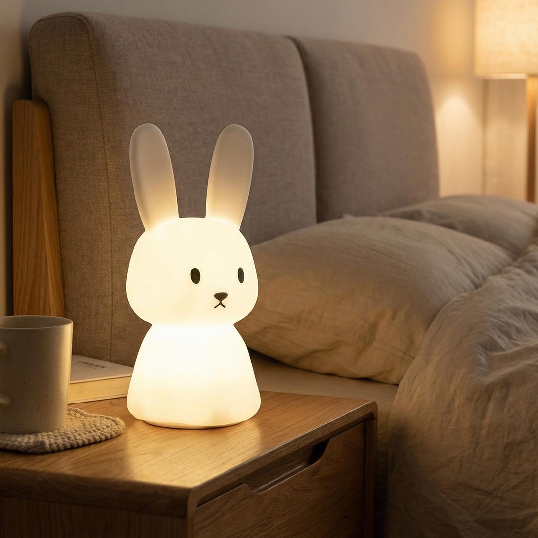 Pink Rabbit Night Light Silicone Rabbit LED Night Light, Kids Bedroom Decor, Gift - Etsy