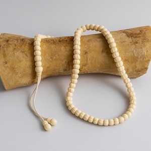 Real Camel Bone 99 Beads, Muslim Tasbih, Misbaha, Tasbeeh, Worry Beads, Tasbeeh 99, Muslim or Islamic prayer beads 99, Gift for his/her