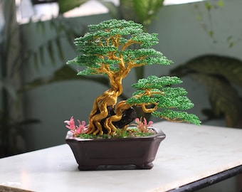 Golden Wire Bonsai Tree Christmas Gift | Handmade Sculpture Home Decor  Holiday Art - Etsy Israel