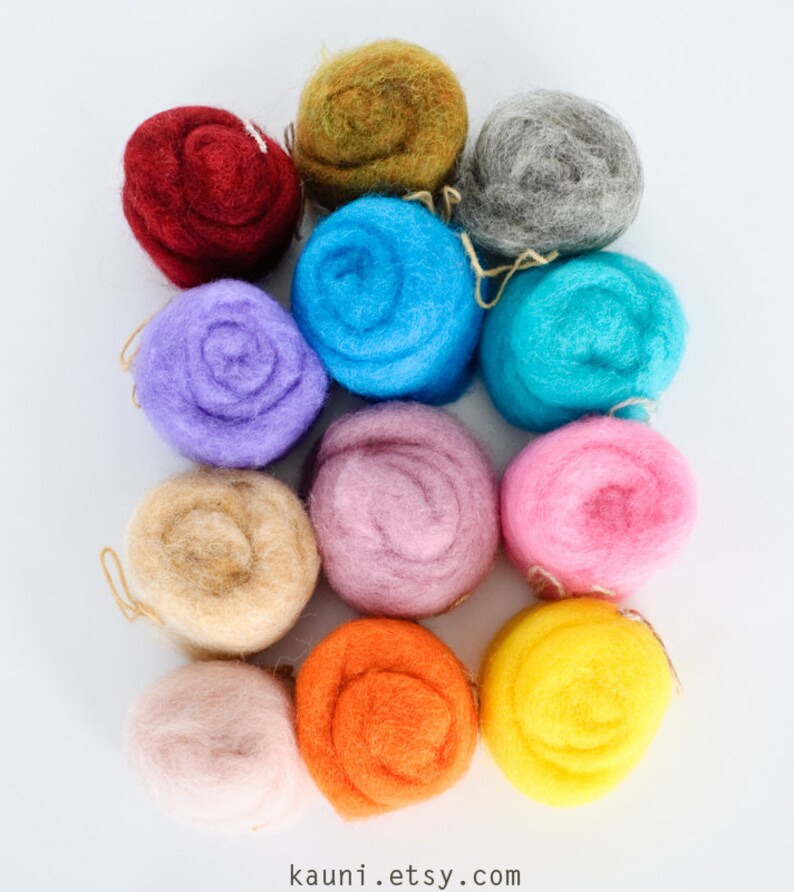 Wool for Felting, 5.92 Oz 168 Grams Pack, Wool Roving / Carded Batt, 12
