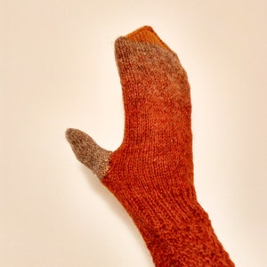 Warm mittens for woman,Welcome Autumn,made from Kauni Yarn. Hand knitted gloves image 1