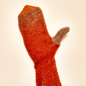 Warm mittens for woman,Welcome Autumn,made from Kauni Yarn. Hand knitted gloves image 2