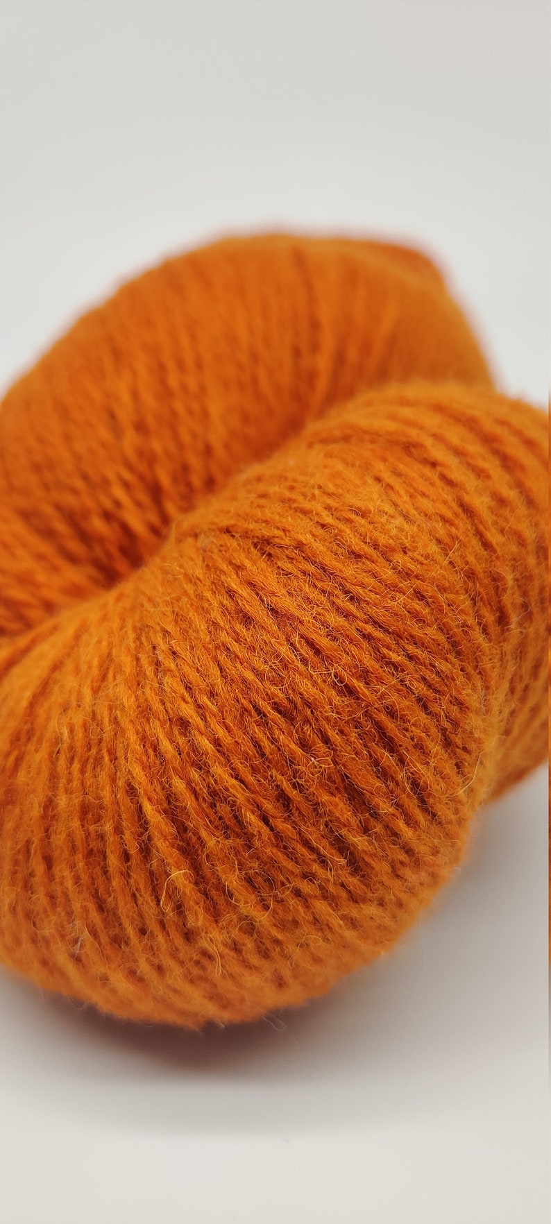 KAUNI Wool Yarn, Worsted Weight 8/2 2ply, 100% wool, pumpkin color image 1