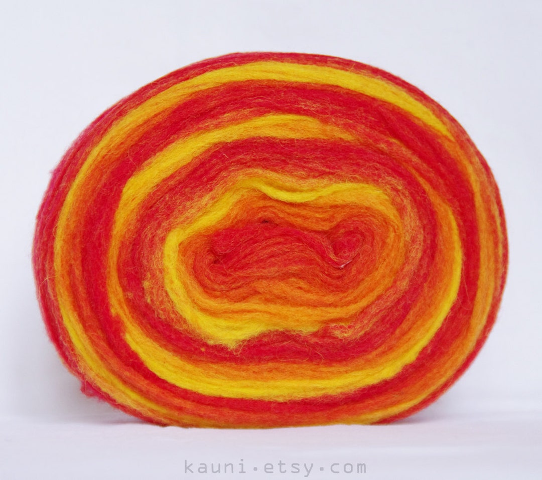 Self Striping Chunky Wool Pencil Roving, Wool Roving Fiber, Excellent ...