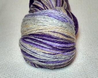 KAUNI Wool Yarn, 2ply, Sport Weight, Self-Striping Color Thomas EI