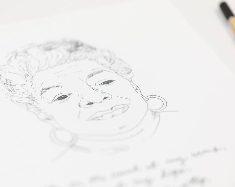 Maya Angelou art print, 8x10 image 7