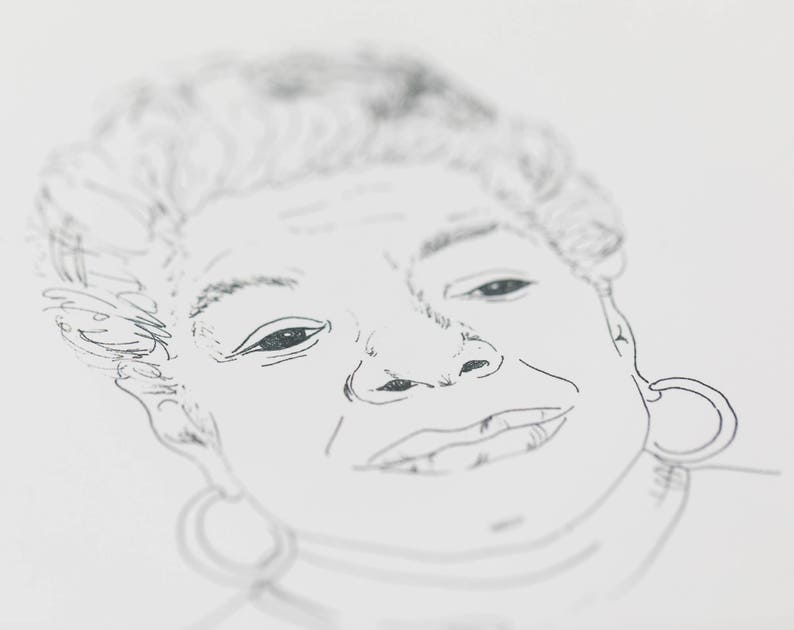 Maya Angelou art print, 8x10 image 3