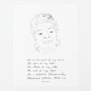 Maya Angelou art print, 8x10 image 9