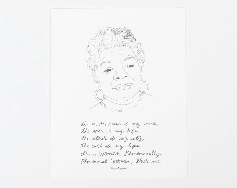 Maya Angelou art print, 8x10 image 9