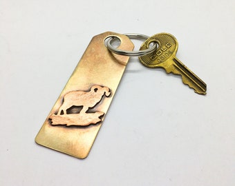 Bighorn sheep key chain