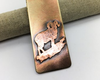 Bighorn sheep money clip