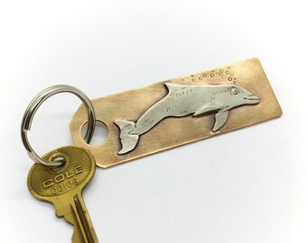 Dolphin keychain hand made bottlenose dolphin gift