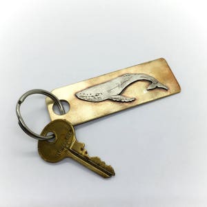 Humpback whale key chain hand made whale key chain