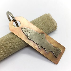 Steelhead trout key chain