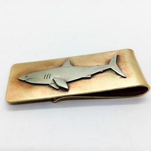 Great white shark money clip, hand made shark money clip image 3