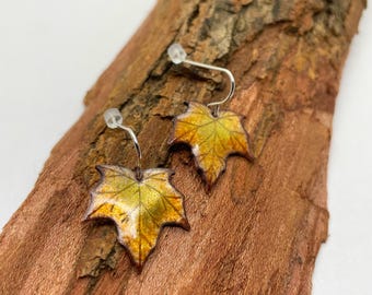 Fall maple leaf earrings