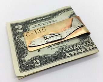 C-130 Hercules airplane  money clip
