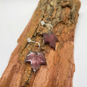 Fall maple leaf earrings