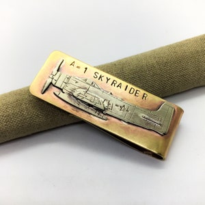 A-1 Skyraider airplane money clip