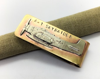 A-1 Skyraider airplane money clip