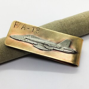 F/A-18 super hornet navy fighter jet money clip