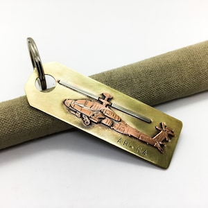 AH-64 Apache helicopter key chain