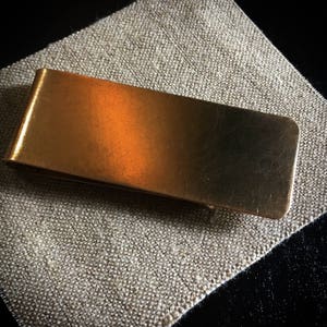 Pinza para billetes de bronce para uso diario, hecha a mano, accesorio para hombre