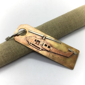 UH-1 Huey helicopter keychain