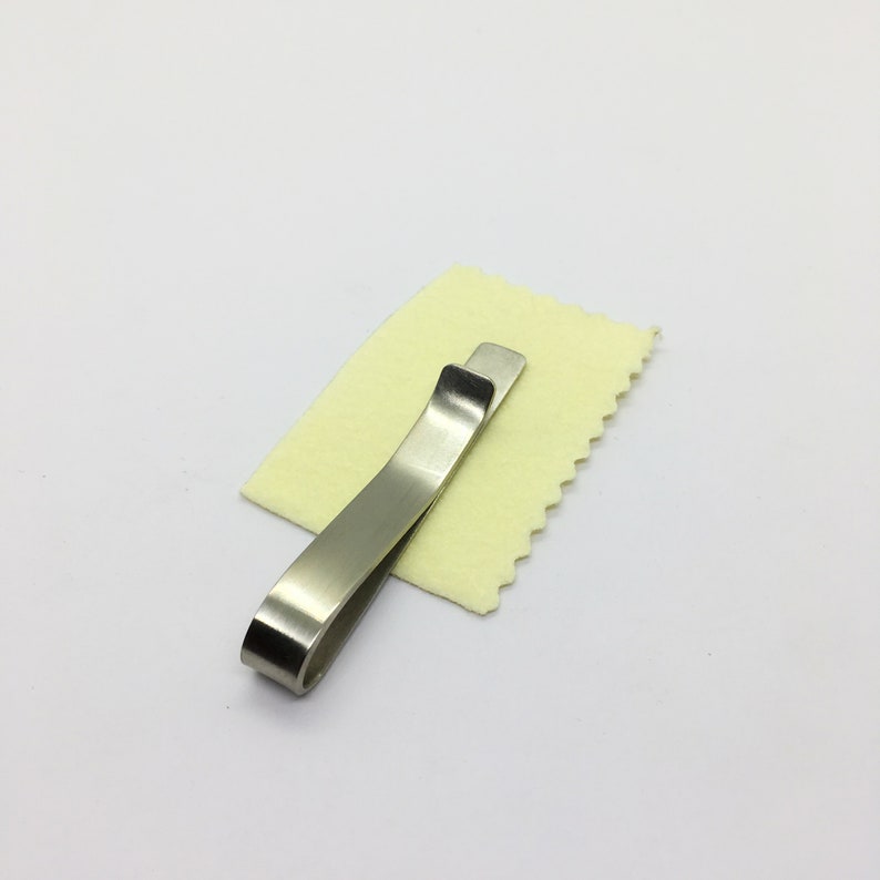 Nickel silver hammered tie clip