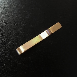 Simple bronze tie bar hand made tie clip image 4