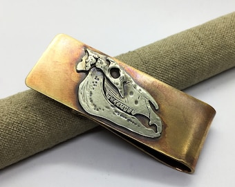 Horse skull money clip