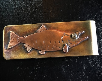 Sockeye Salmon hand made money clip