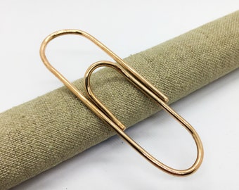 Bronze paperclip  hand made money clip
