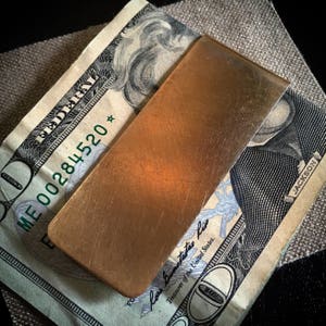 Everyday carry bronze money clip, hand made, mens accessories image 2