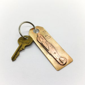 P-40 Warhawk fighter plane keychain