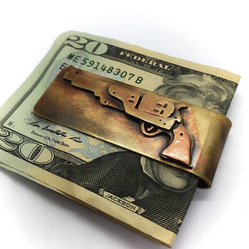Gun Money Clip Colt Dragoon Revolver Money Clip Old West Style Etsy - image 0