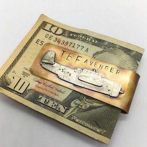 TBF Avenger money clip,  World War II navy aircraft money clip