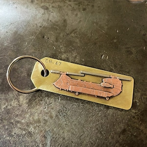 Ch-47 Chinook helicopter key chain