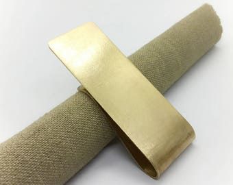 Simple brass money clip, hand made,  mens accessories, mens gift