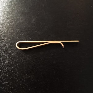 Simple bronze tie bar hand made tie clip image 3