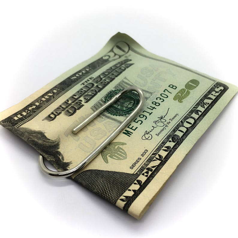 Paperclip Hand Made Nickel Silver Money Clip Etsy