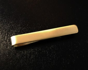 Simple brass tie bar, hand made brass tie clip