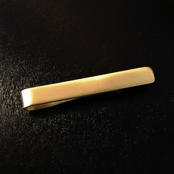 Simple brass tie bar, hand made brass tie clip